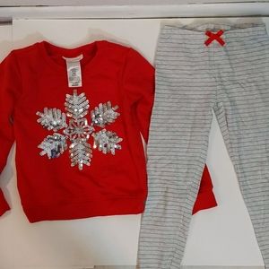 Toughskins snowflake sweatshirt pants